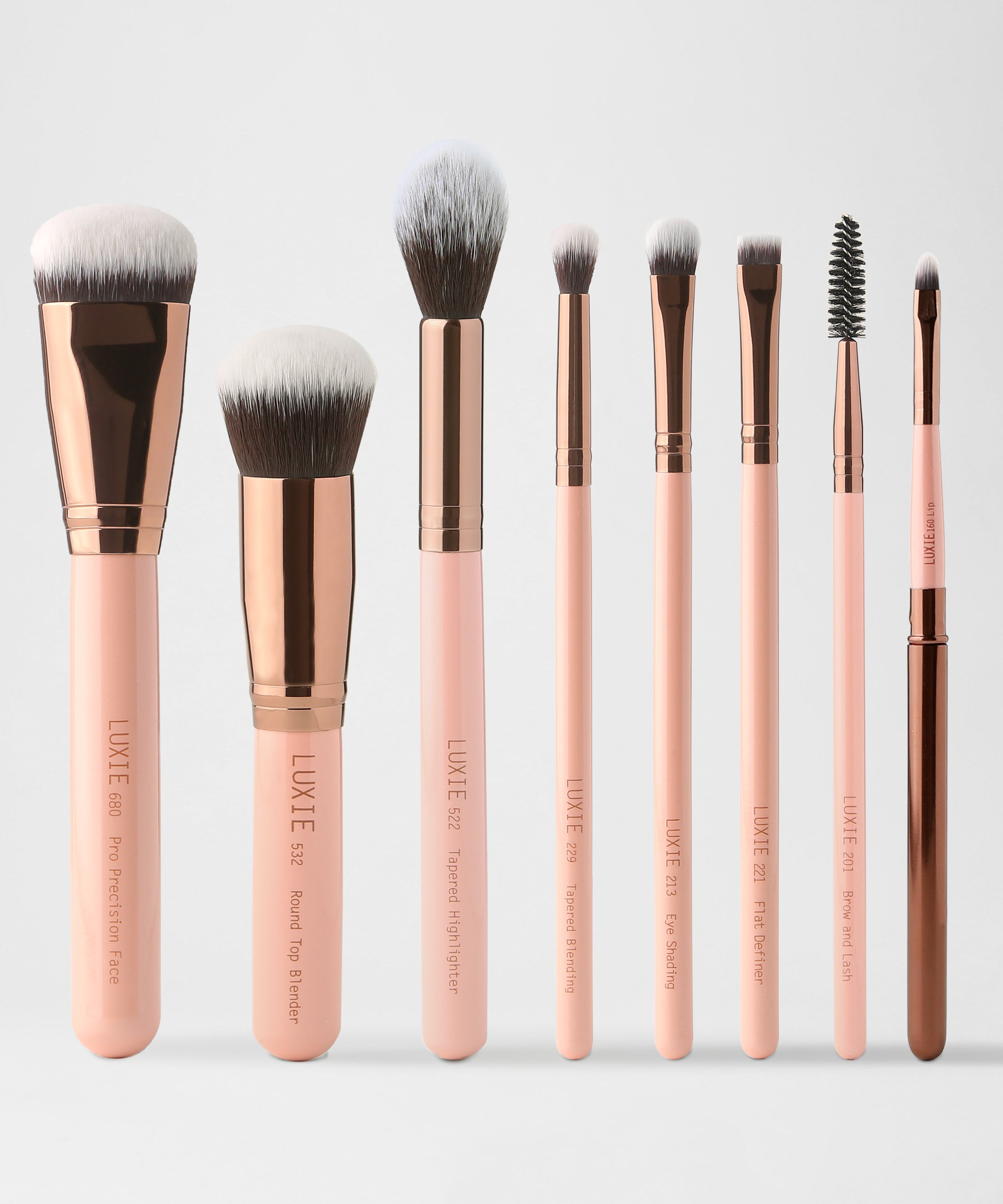 LUXIE Face Brush Set - Rose Gold | Luxie Beauty