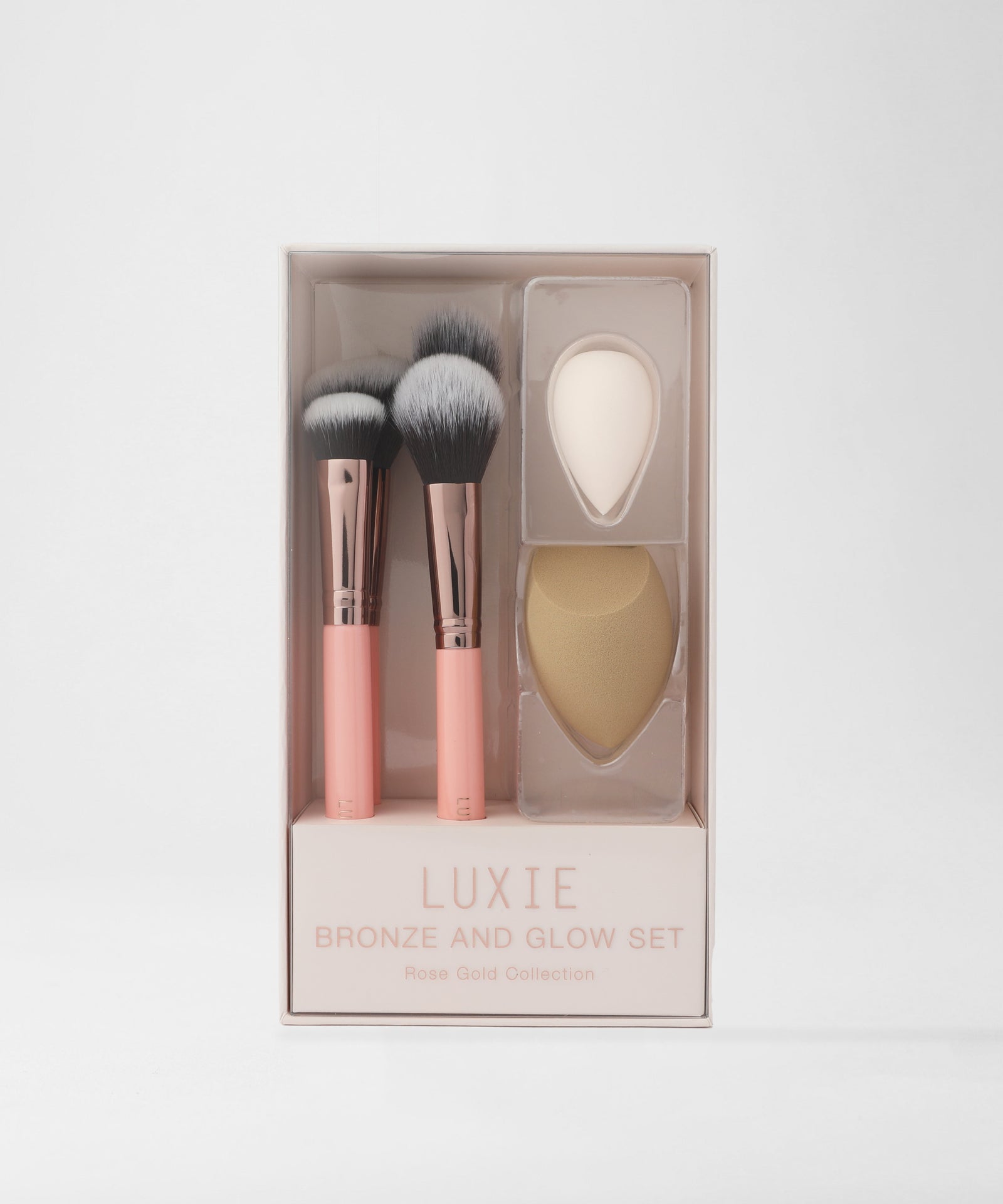 LUXIE Glimmer Set 5p Makeup Brush Pink shops Marble $80