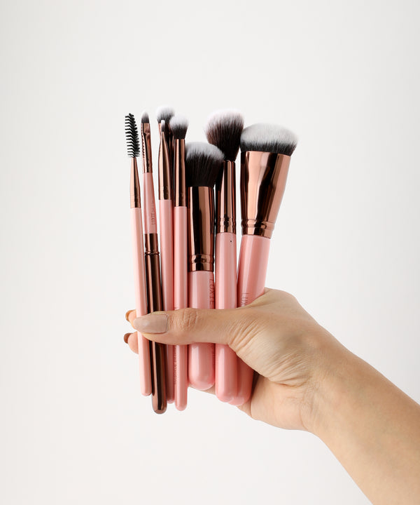 LUXIE Complete Face Brush Set - Rose Gold - LuxieBeauty